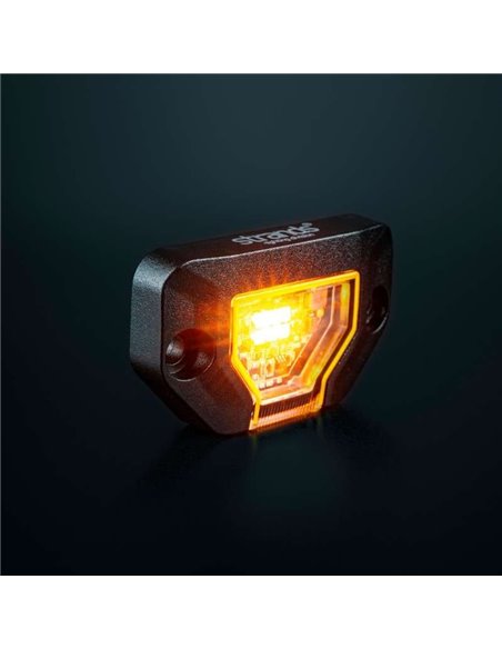 Luz de trabalho LED âmbar UNITY ROCK, para superfícies planas ou curvas, 5,2 W, 340 lm, IP69K