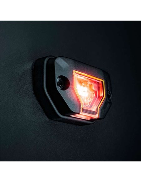 Luz de trabajo LED UNITY ROCK rojo, para superficies planas o curvas, 5W 200Lm, IP69K