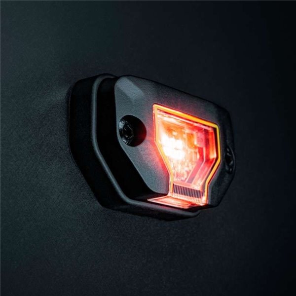 Luz de trabajo LED UNITY ROCK rojo, para superficies planas o curvas, 5W 200Lm, IP69K