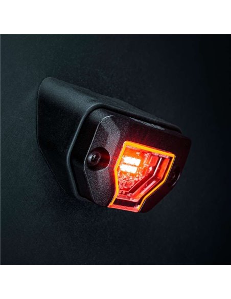 Luz de trabajo LED UNITY ROCK rojo, para superficies planas o curvas, 5W 200Lm, IP69K