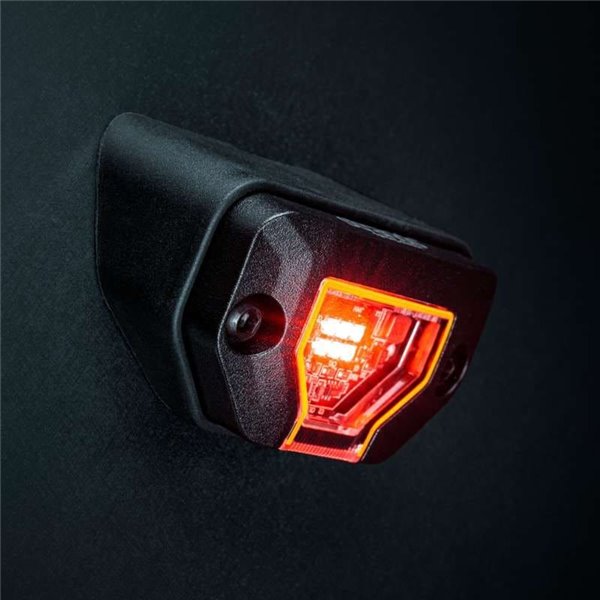 Luz de trabalho LED UNITY ROCK, vermelha, para superfícies planas ou curvas, 5W 200Lm, IP69K