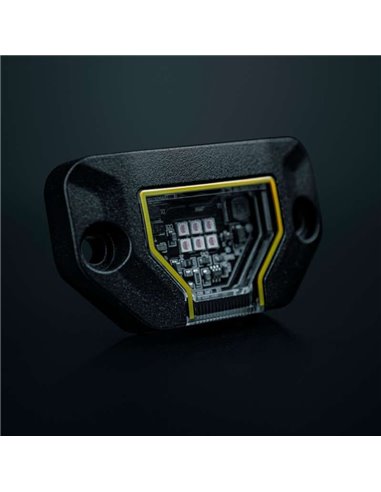 Luz de trabajo LED UNITY ROCK rojo, para superficies planas o curvas, 5W 200Lm, IP69K