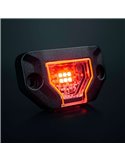 Luz de trabalho LED UNITY ROCK, vermelha, para superfícies planas ou curvas, 5W 200Lm, IP69K