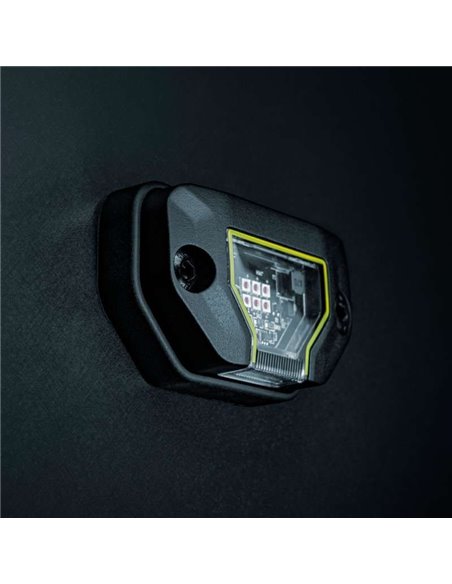 Luz de trabajo LED UNITY ROCK rojo, para superficies planas o curvas, 5W 200Lm, IP69K