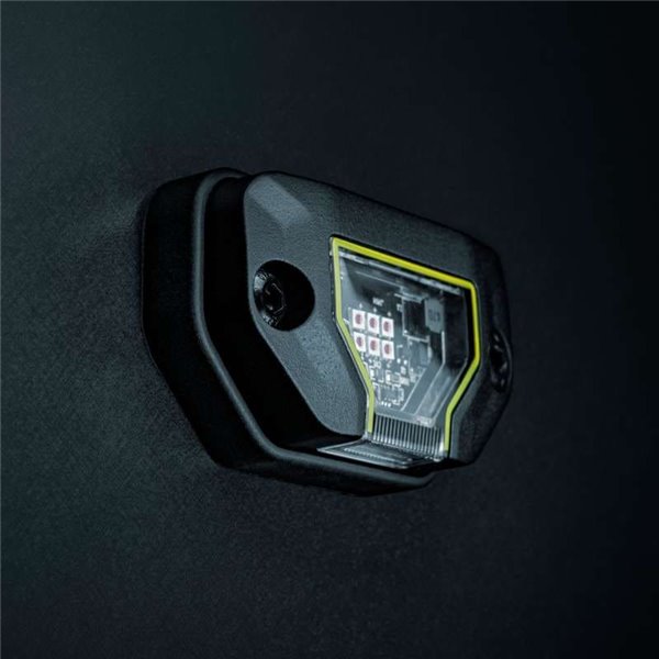 Luz de trabajo LED UNITY ROCK rojo, para superficies planas o curvas, 5W 200Lm, IP69K