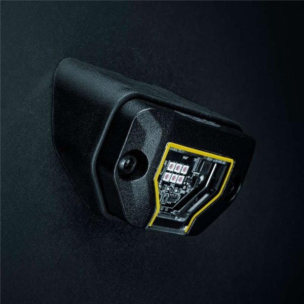 Luz de trabajo LED UNITY ROCK rojo, para superficies planas o curvas, 5W 200Lm, IP69K