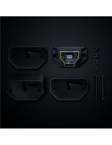 Luz de trabalho LED UNITY ROCK, vermelha, para superfícies planas ou curvas, 5W 200Lm, IP69K