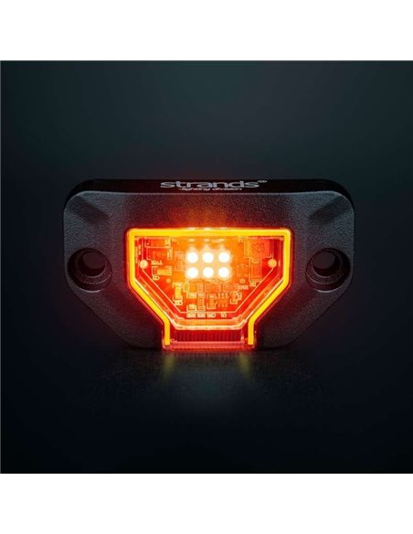 Luz de trabajo LED UNITY ROCK rojo, para superficies planas o curvas, 5W 200Lm, IP69K