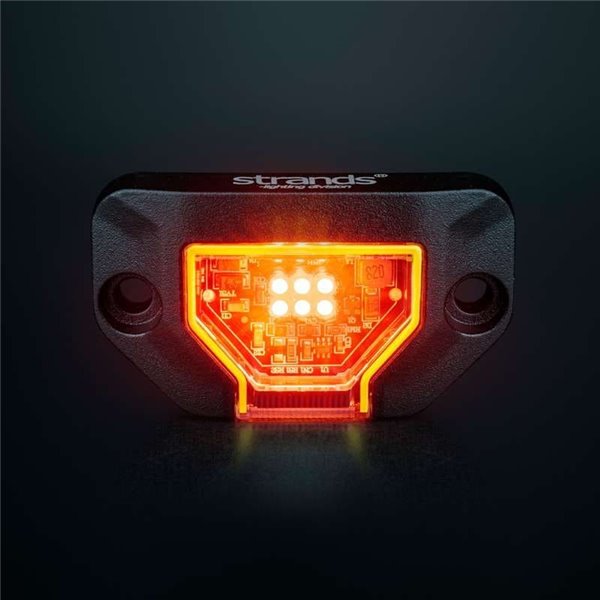 Luz de trabajo LED UNITY ROCK rojo, para superficies planas o curvas, 5W 200Lm, IP69K