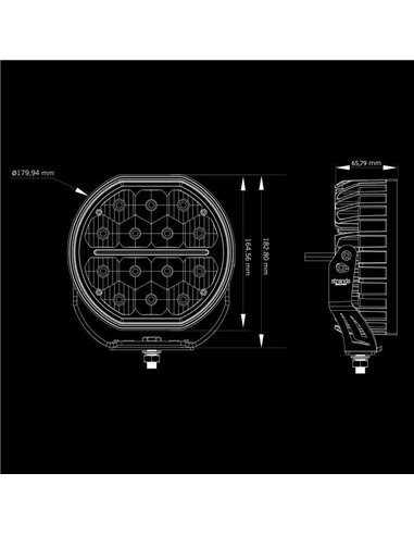 Faro delantero LED BIG ENERGY 7", luces altas, 60W 5600Lm, alcance 465m, R148, R149