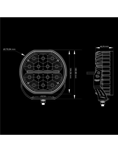 Faro delantero LED BIG ENERGY 7", luces altas, 60W 5600Lm, alcance 465m, R148, R149
