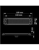 Luz LED de posición ámbar DARK KNIGHT SM6, con lente super oscura, R91, 3,3W 120x8x28mm