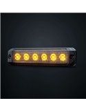 Luz LED de posición ámbar DARK KNIGHT SM6, con lente super oscura, R91, 3,3W 120x8x28mm