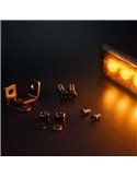 Luz LED de posición ámbar DARK KNIGHT SM6, con lente super oscura, R91, 3,3W 120x8x28mm