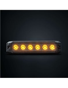 Luz LED de posición ámbar DARK KNIGHT SM6, con lente super oscura, R91, 3,3W 120x8x28mm