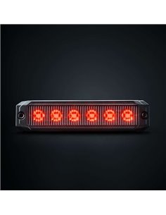 Feu de position LED rouge DARK KNIGHT SM6, avec lentille ultra-foncée, 3,3 W, 120 x 8 x 28 mm, R148