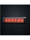 Luz LED de posición rojo DARK KNIGHT SM6, con lente super oscura, 3,3W 120x8x28mm, R148