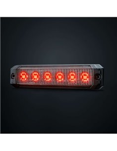 Luz LED de posición rojo DARK KNIGHT SM6, con lente super oscura, 3,3W 120x8x28mm, R148 2