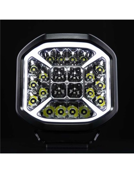 Faro de carretera LED SIBERIA X DRIVING LIGHT 7", modo Xperience, ámbar y blanca, 130W 1640/7430Lm, alcance 308/620m, R148, R149