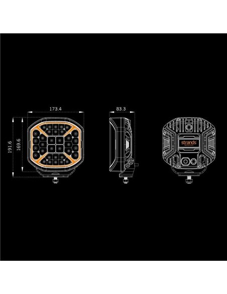 Phare de route à LED SIBERIA X DRIVING LIGHT 7", mode Xperience, ambre et blanc, 130 W, 1 640/7 430 lm, portée 308/620 m, R148, 