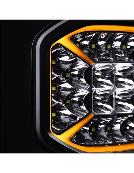 Faro de carretera LED SIBERIA X DRIVING LIGHT 9", modo Xperience, ámbar y blanca, 190W 1430/13350Lm, alcance 319/881m, R148, R14