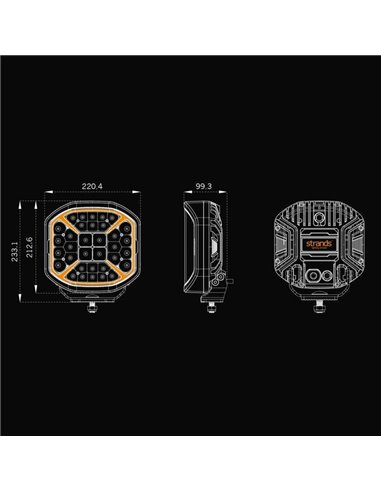 Faro de carretera LED SIBERIA X DRIVING LIGHT 9", modo Xperience, ámbar y blanca, 190W 1430/13350Lm, alcance 319/881m, R148, R14