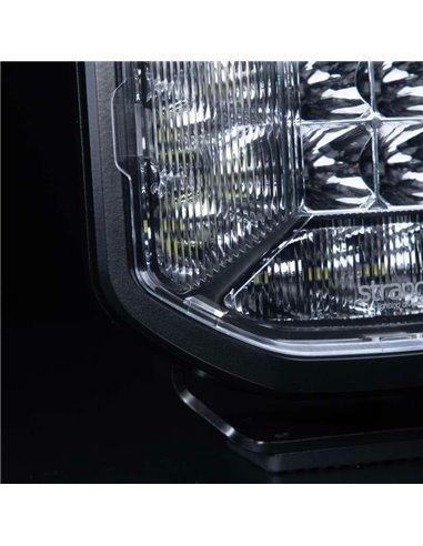 Cubierta de lente transparente para personalizar faro de carretera SIBERIA X 9", aumenta la potencia hacia los laterales del veh