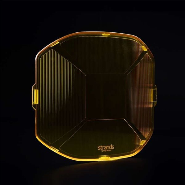 Tampa de lente amarela para personalização do farol alto SIBERIA X de 9", aumenta a intensidade da luz nas laterais do farol.