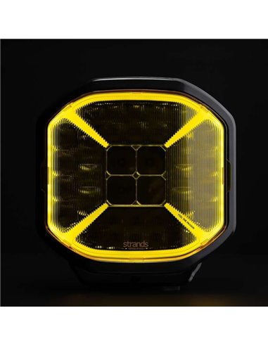 Cubierta de lente amarilla  para personalizar faro de carretera SIBERIA X 9", aumenta la intensidad de la luz de los laterales d