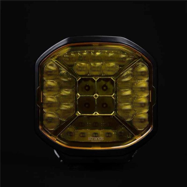 Tampa de lente amarela para personalização do farol alto SIBERIA X de 9", aumenta a intensidade da luz nas laterais do farol.