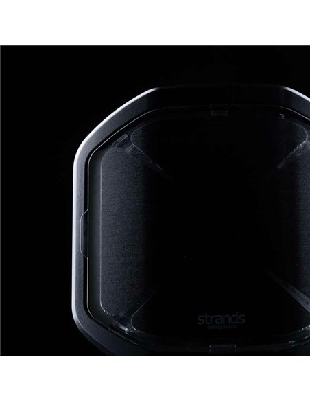 Tampa de lente preta para personalização do farol alto SIBERIA X de 9", permite que você veja a luz de posição em forma de 'X'