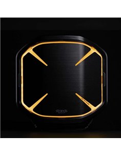 Tampa de lente preta para personalização do farol alto SIBERIA X de 9", permite que você veja a luz de posição em forma de 'X' 2