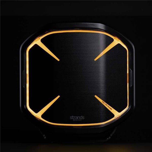 Cubierta de lente negra para personalizar faro de carretera SIBERIA X 9", permite ver la luz de posición en forma de 'X' 