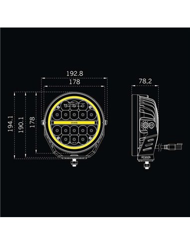 Faro LED largo alcance SIBERIA XP 7", modo Xperience, 22/77W, 1540/5710Lm, alcance 342/660m, luz blanca/ámbar, R148 R149
