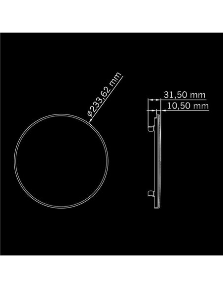 Cubierta de lente oscura para SIBERIA XP 9", permite que las luces de posición brillen cuando la luz no está en uso