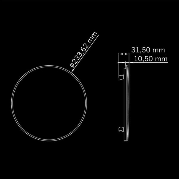 Cubierta de lente oscura para SIBERIA XP 9", permite que las luces de posición brillen cuando la luz no está en uso