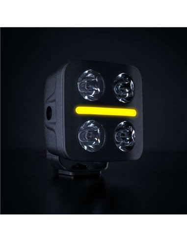 Farol de direção LED NUUK D-LINE QUBE de 3", branco e amarelo, 41 W, 2710 Lm, alcance de 240 m, R10