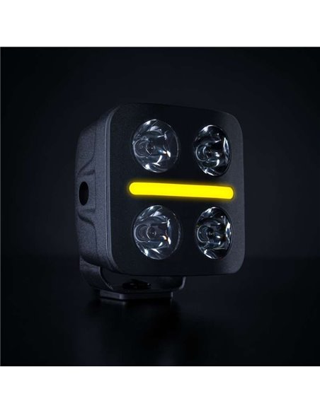 Foco LED de conducción luz blanco y amarillo NUUK D-LINE QUBE 3", 41W 2710Lm, alcance 240m, R10