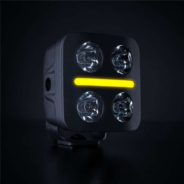 Foco LED de conducción luz blanco y amarillo NUUK D-LINE QUBE 3", 41W 2710Lm, alcance 240m, R10