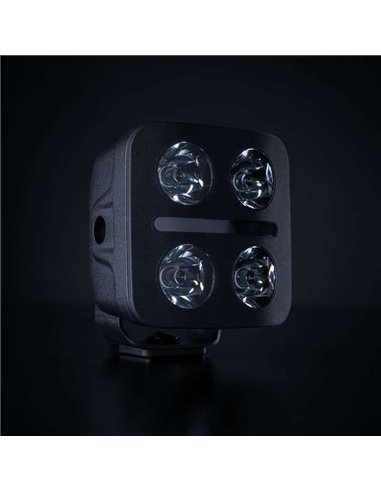 Foco LED de conducción luz blanco y amarillo NUUK D-LINE QUBE 3", 41W 2710Lm, alcance 240m, R10