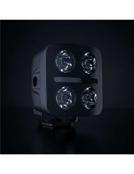 Foco LED de conducción luz blanco y amarillo NUUK D-LINE QUBE 3", 41W 2710Lm, alcance 240m, R10