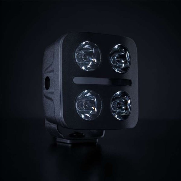 Foco LED de conducción luz blanco y amarillo NUUK D-LINE QUBE 3", 41W 2710Lm, alcance 240m, R10