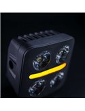 Foco LED de conducción luz blanco y amarillo NUUK D-LINE QUBE 3", 41W 2710Lm, alcance 240m, R10