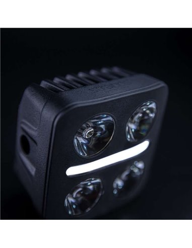 Foco LED de conducción luz blanco y amarillo NUUK D-LINE QUBE 3", 41W 2710Lm, alcance 240m, R10