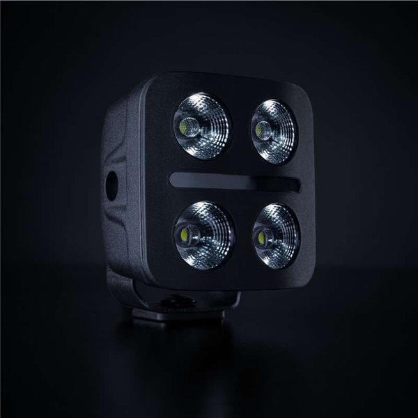 Foco LED de conducción luz blanco, rojo, ámbar NUUK D-LINE QUBE 3", 39W 2920Lm, alcance 59m, R10