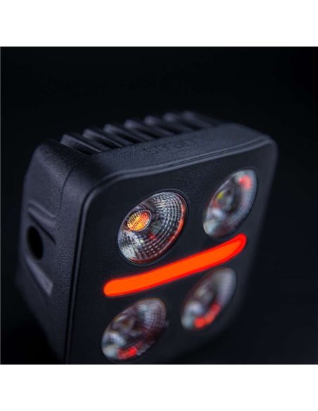 Foco LED de conducción luz blanco, rojo, ámbar NUUK D-LINE QUBE 3", 39W 2920Lm, alcance 59m, R10
