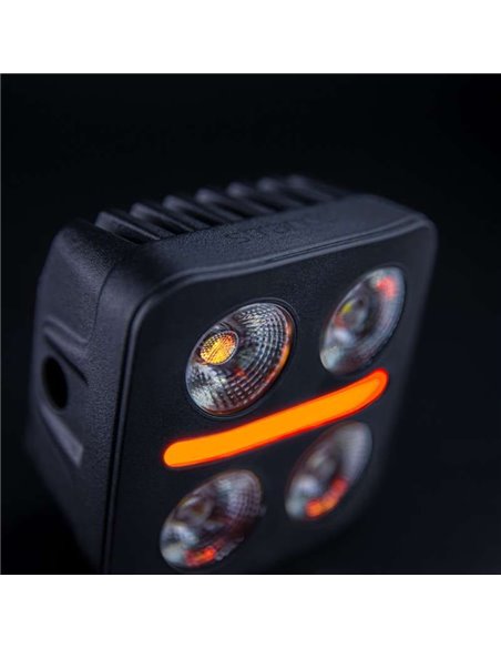 Feu de route à LED NUUK D-LINE QUBE 3", blanc, rouge, ambre, 39 W, 2 920 lm, faisceau de 59 m, R10