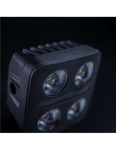 Foco LED de conducción luz blanco, rojo, ámbar NUUK D-LINE QUBE 3", 39W 2920Lm, alcance 59m, R10