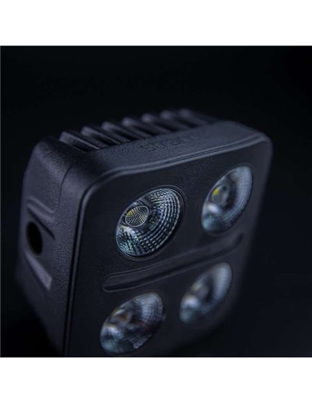 Foco LED de conducción luz blanco, rojo, ámbar NUUK D-LINE QUBE 3", 39W 2920Lm, alcance 59m, R10