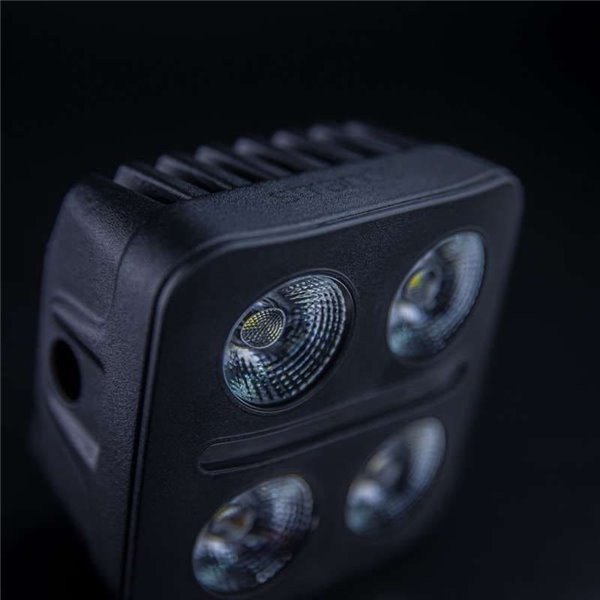 Foco LED de conducción luz blanco, rojo, ámbar NUUK D-LINE QUBE 3", 39W 2920Lm, alcance 59m, R10